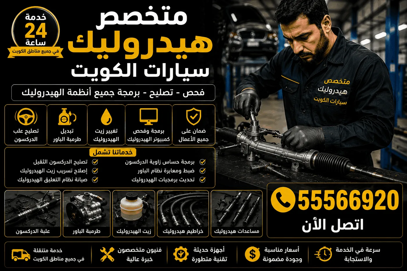 تصليح هيدروليك سيارات الكويت 24 ساعة