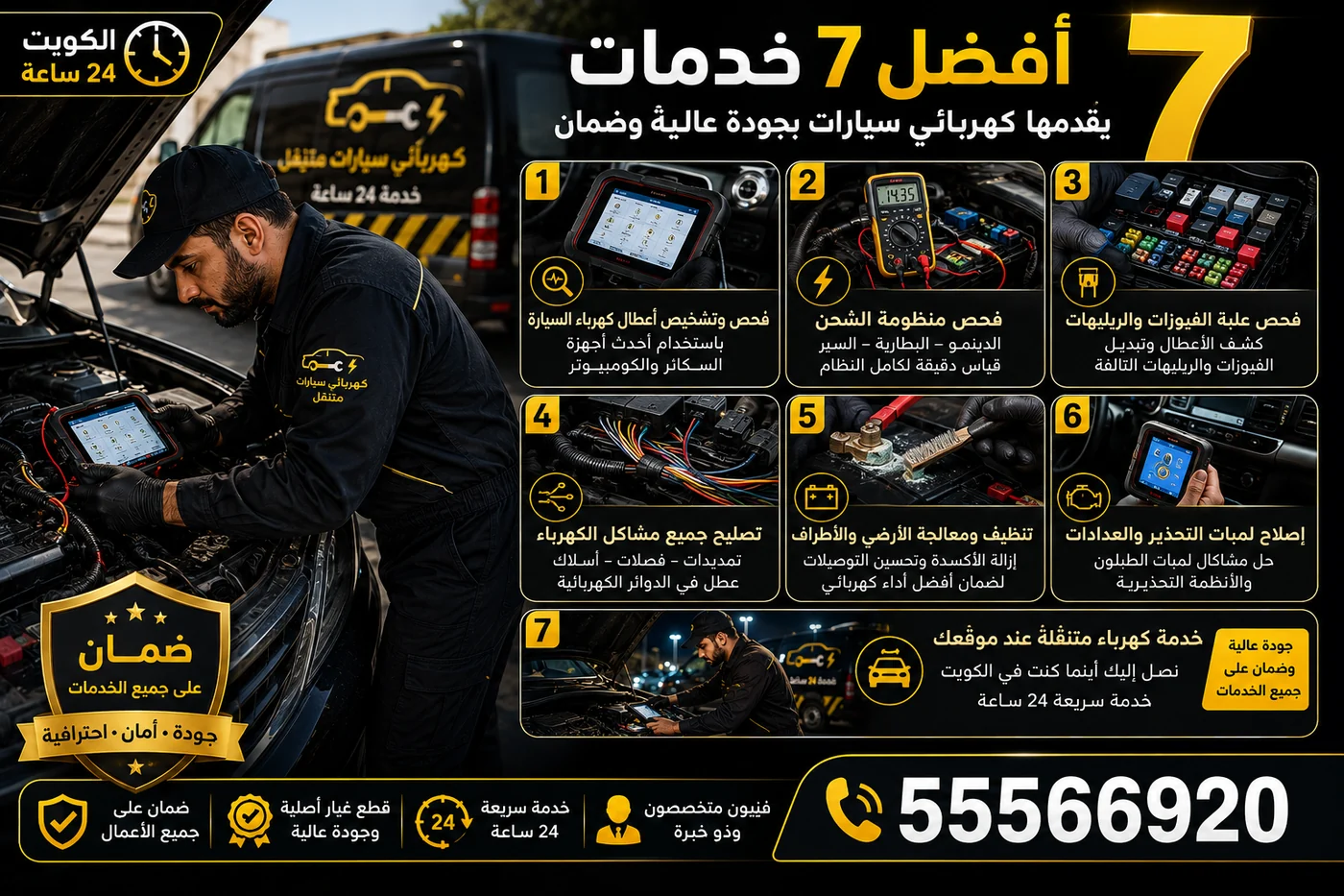 سبع خدمات يقدّمها كهربائي السيارات المتنقل في الكويت